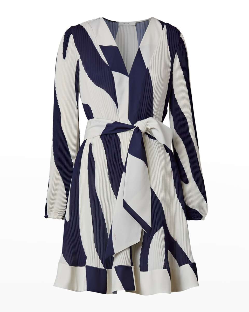 Liv Zebra Pleated Dress