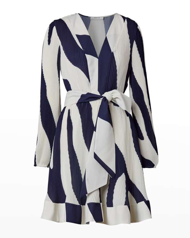 Liv Zebra Pleated Dress