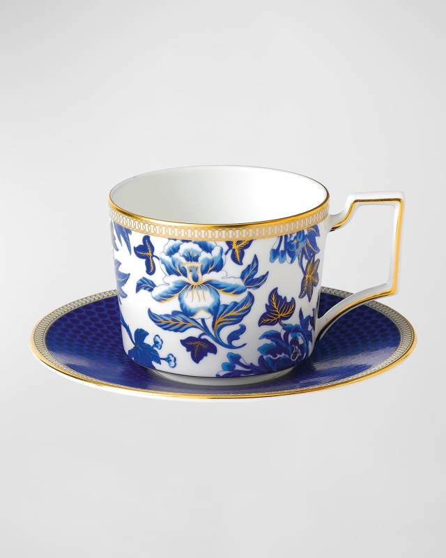 HIbiscus Teacup & Saucer Set