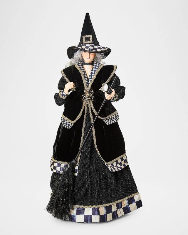 Haunted House Fabric Witch Figurine Halloween Decor