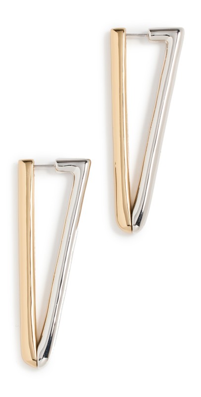 DEMARSON Vita Earrings 12K Shiny Gold/Ir
