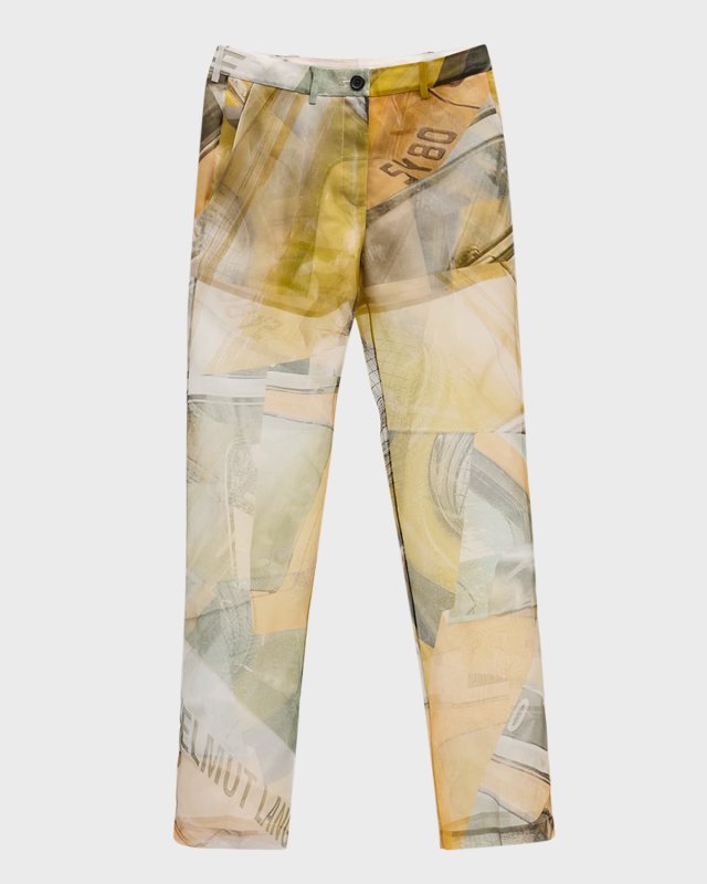 Printed Sheer Trousers