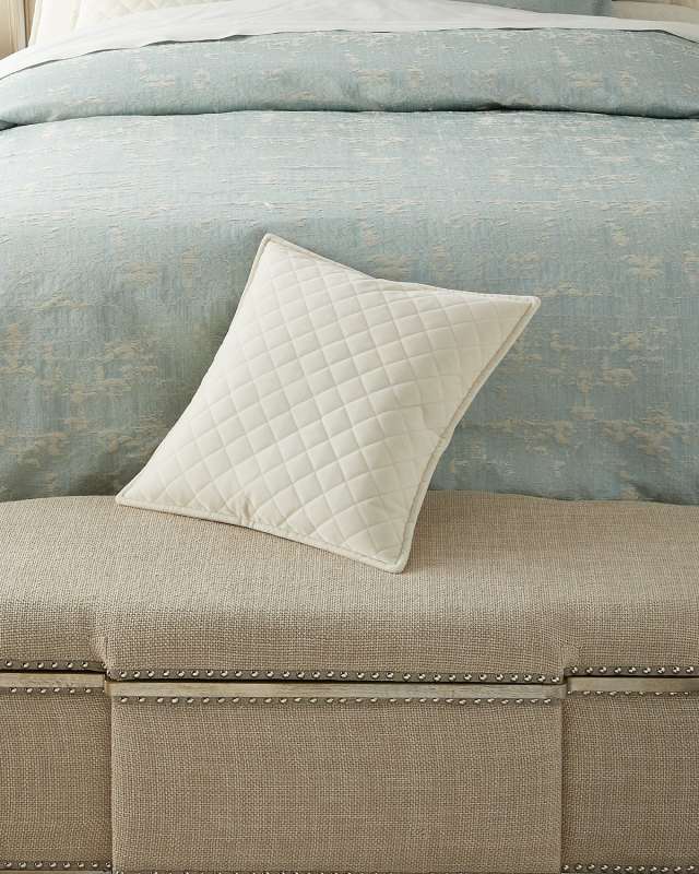 Ava Quilted Velvet Pillow, 20"Sq.