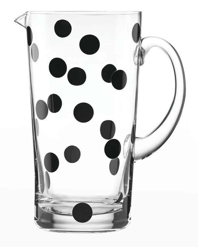glass deco dot pitcher