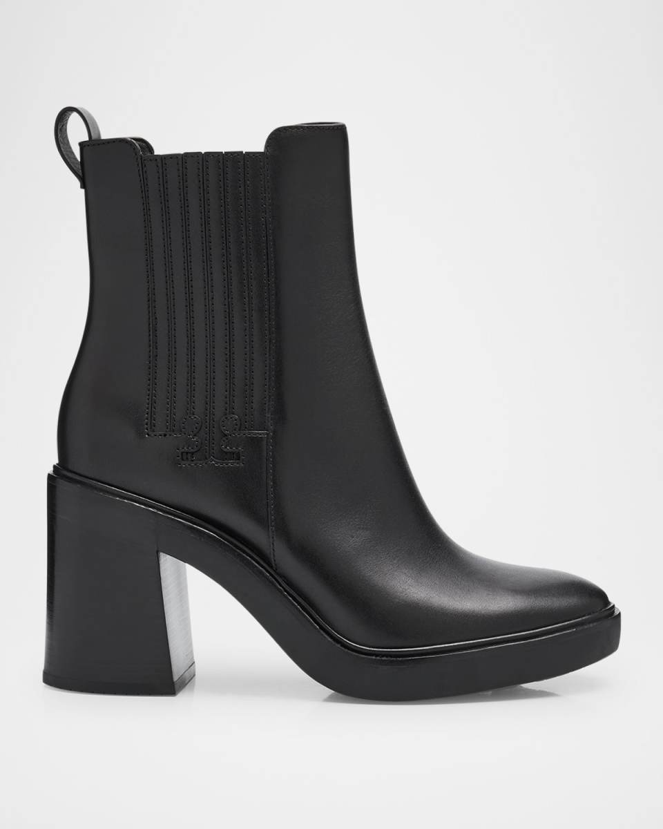 Leather Chelsea Ankle Booties