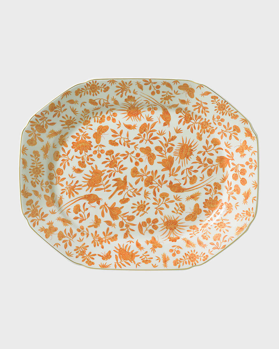 Sacred Bird & Butterfly Octagonal Platter