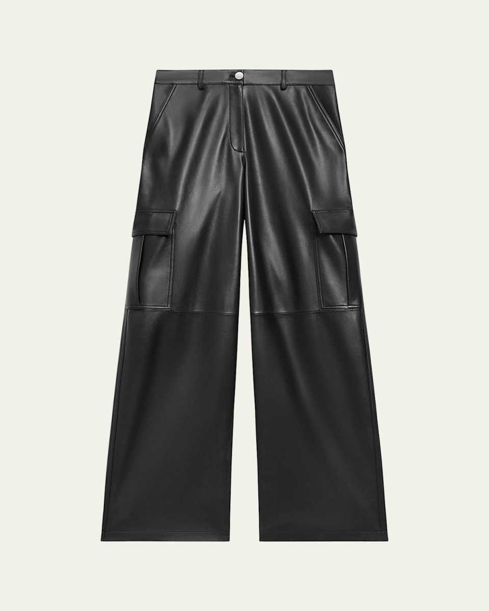 Relaxed Nappa Leather Cargo Pants