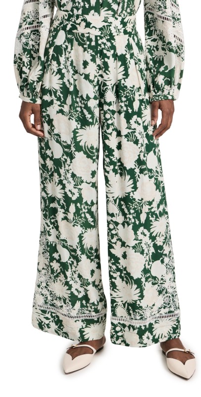 Figue Charlotte Pants Graphic Tigerlily Green