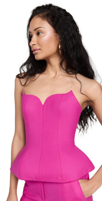 Giuseppe di Morabito Corset Top Fuchsia