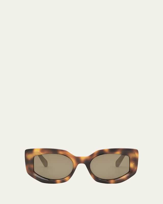 Beveled Acetate Cat-Eye Sunglasses