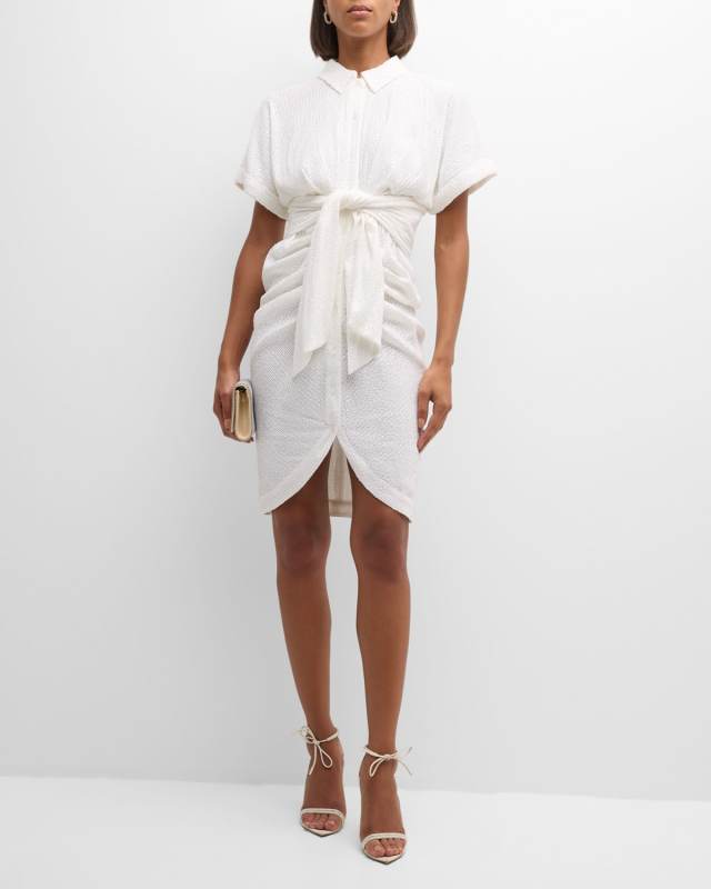 Marry Me Mini Miko Draped Shirtdress