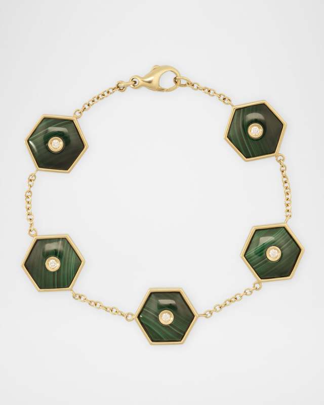 Baia Sommersa 18K Yellow Gold Bracelet with White Diamonds