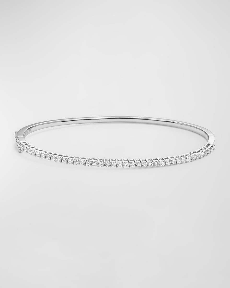 14K Yellow Gold Diamond Oval Bangle