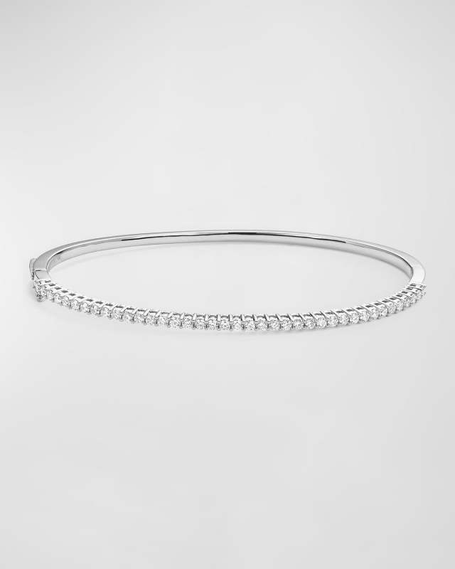 14K Yellow Gold Diamond Oval Bangle