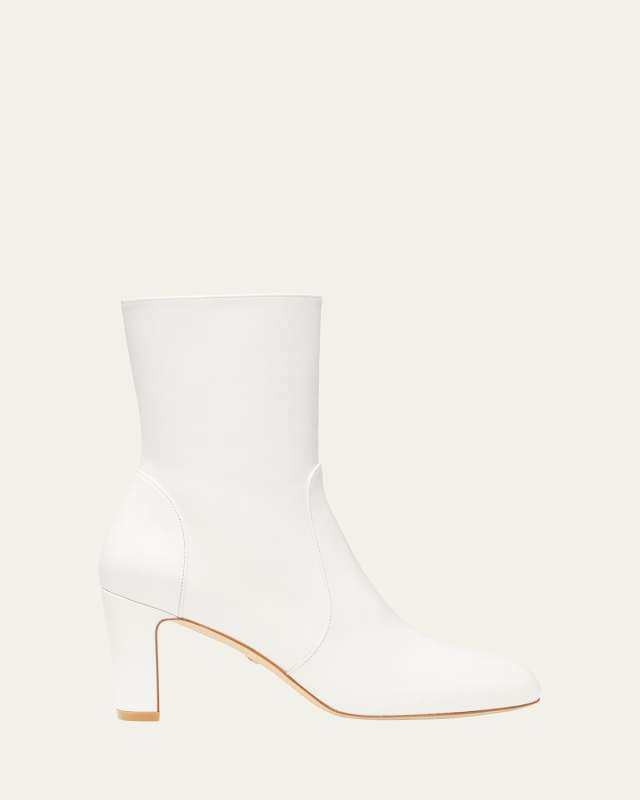 Vida Leather Block-Heel Booties