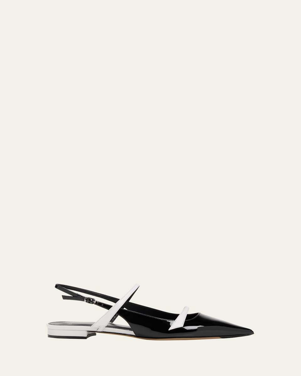 Tita Bicolor Two-Band Slingback Flats