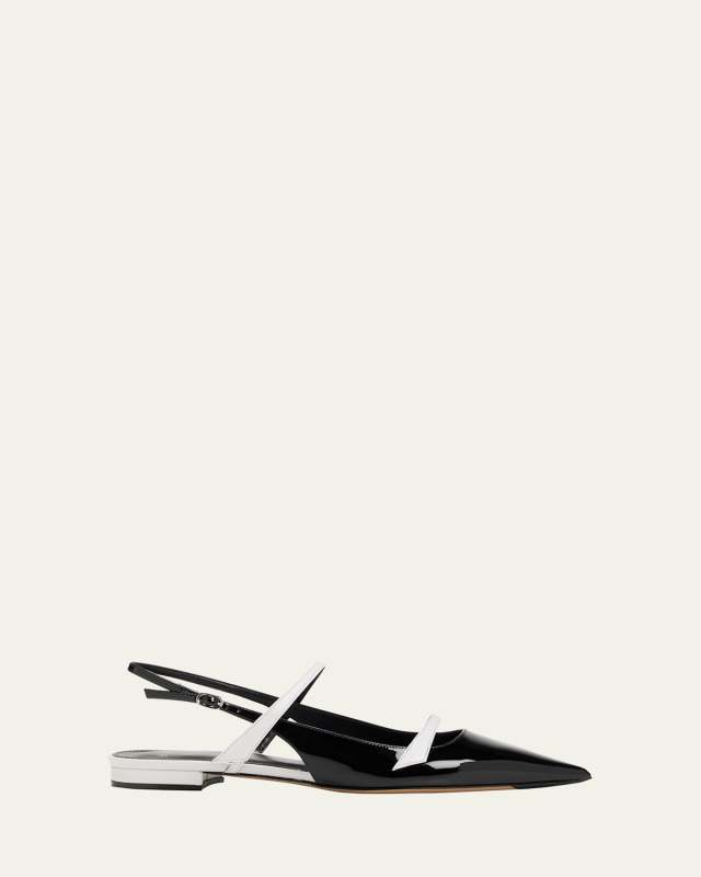 Tita Bicolor Two-Band Slingback Flats