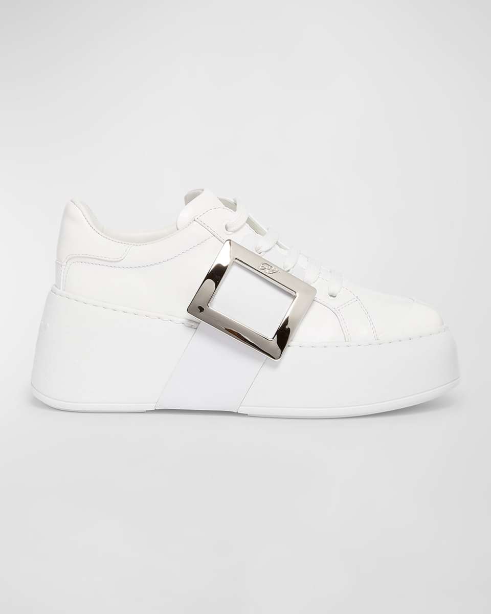 Viv Skate Leather Buckle Sneakers