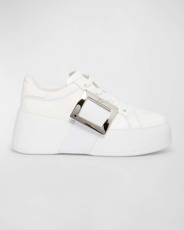Viv Skate Leather Buckle Sneakers