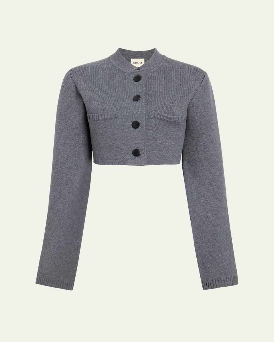 Ello Cropped Wool-Blend Jacket