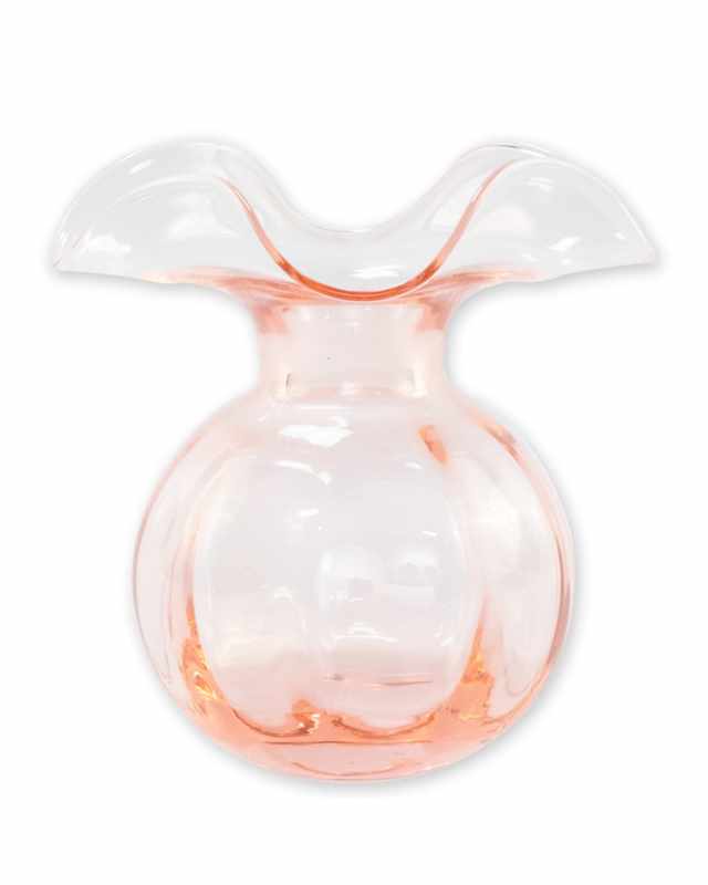 Hibiscus Glass Pink Bud Vase