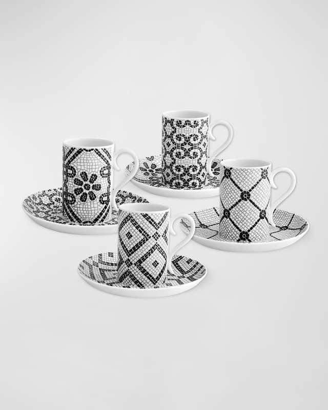 Calcada Portuguesa Espresso Cups & Saucers, Set of 4