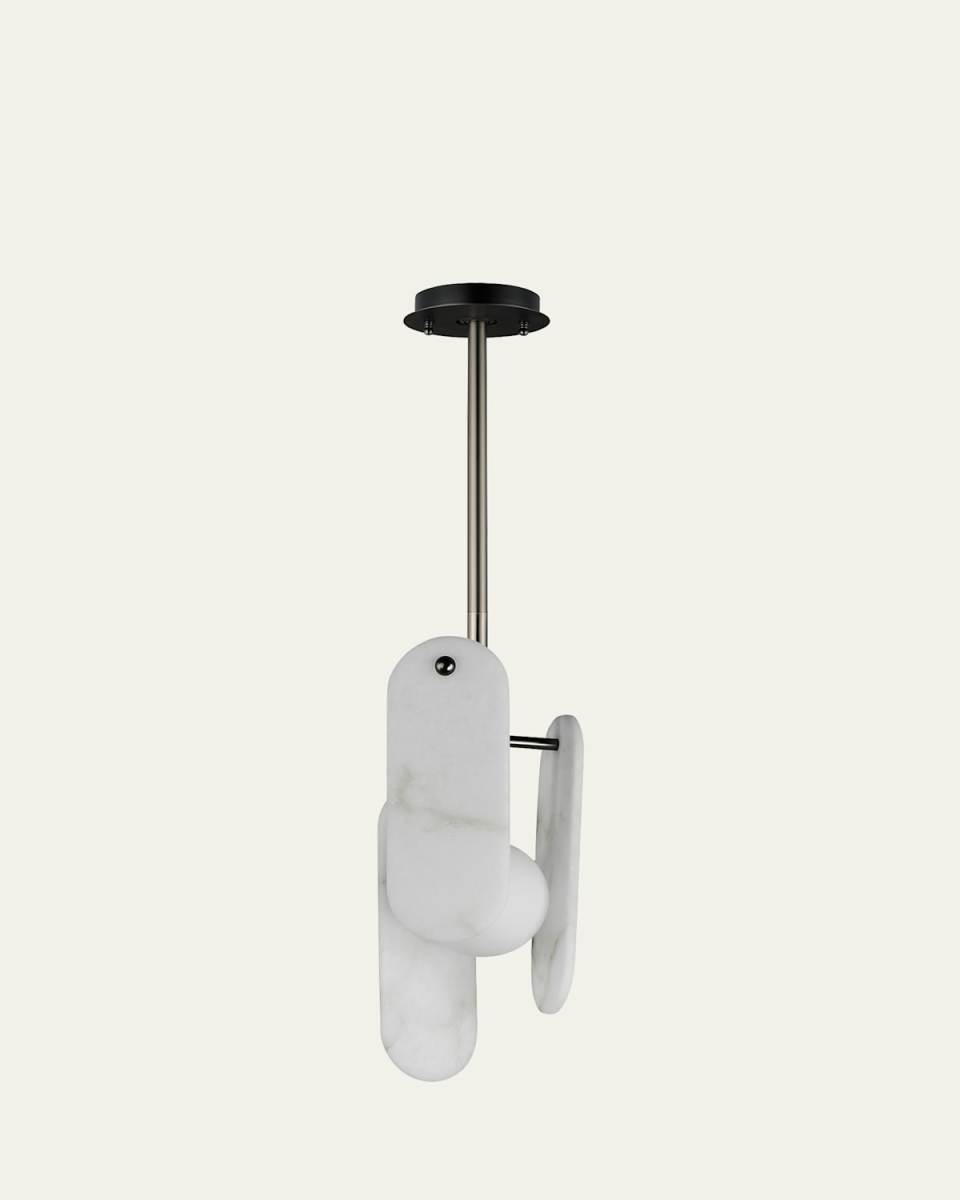 Nina Magon Design from Studio M Megalith Stem Hung Pendant Spanish Alabaster