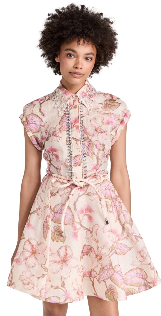 Zimmermann Matchmaker Flip Dress Coral Hibiscus