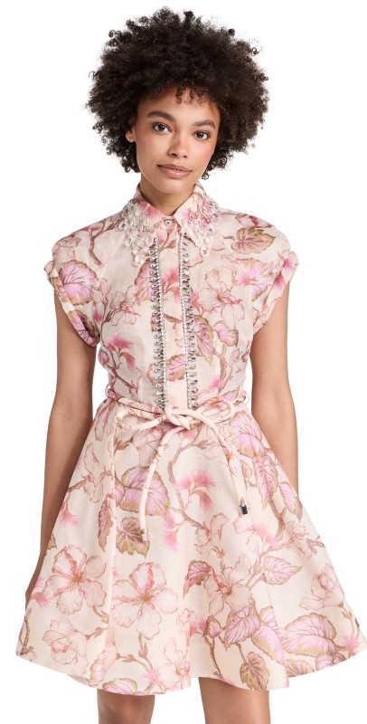 Zimmermann Matchmaker Flip Dress Coral Hibiscus