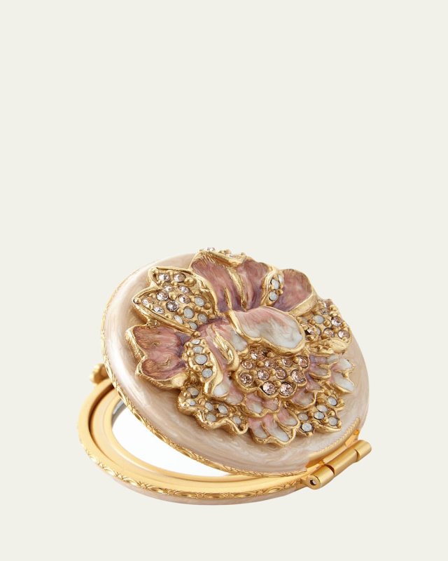 Boudoir Round Floral Compact
