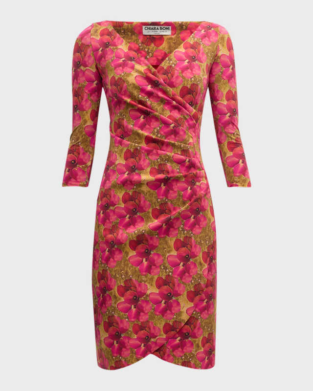 Emerentienne Floral-Print Bodycon Mini Dress