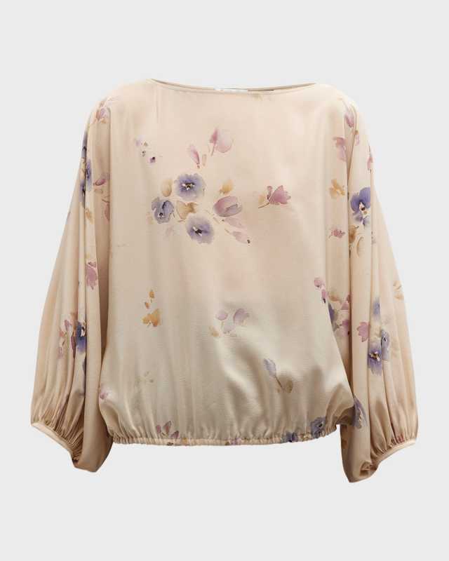 Helena Bluebells Floral-Print Blous