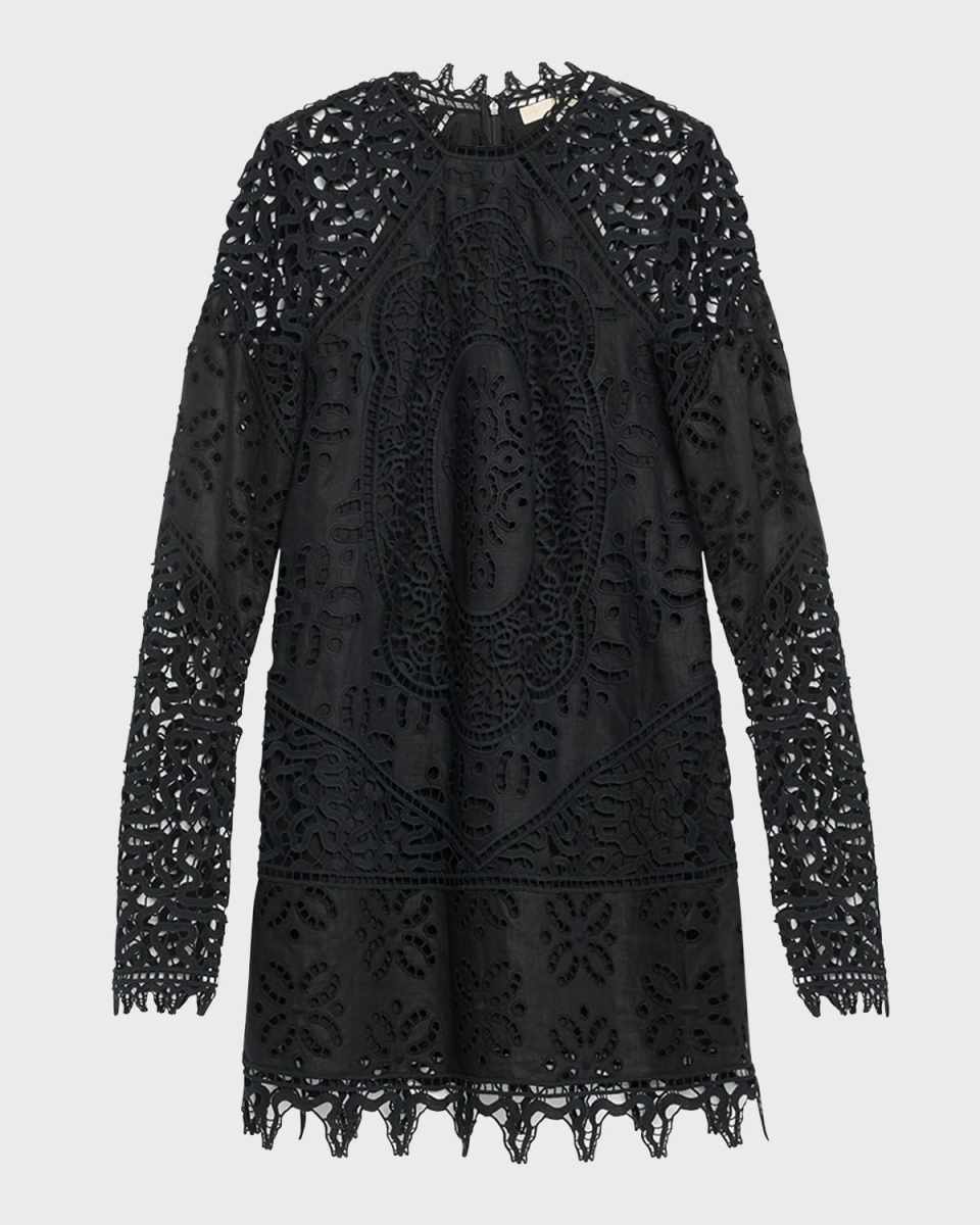Eleni Long-Sleeve Lace Dress