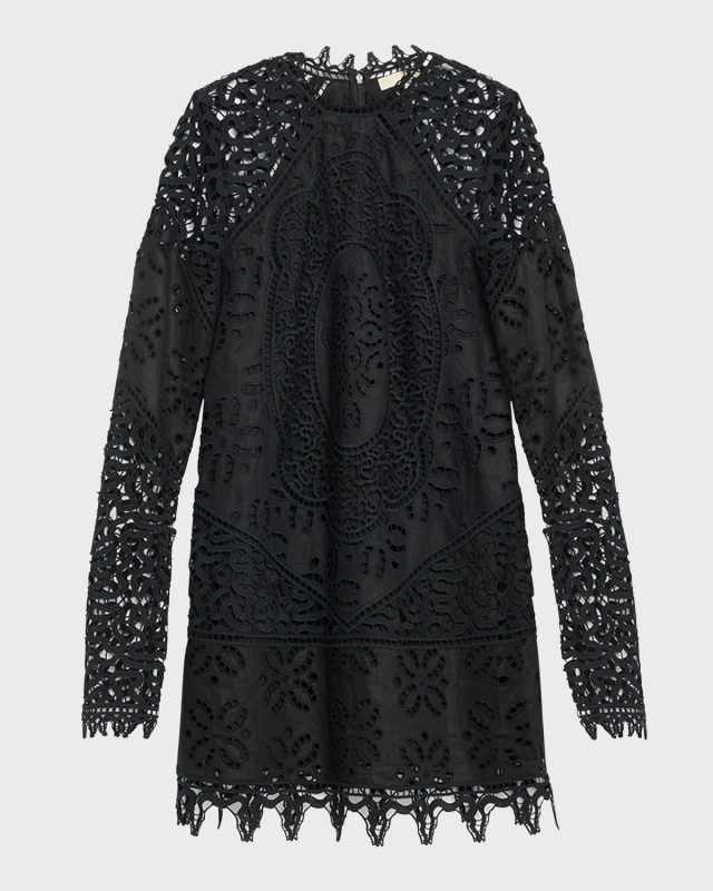 Eleni Long-Sleeve Lace Dress