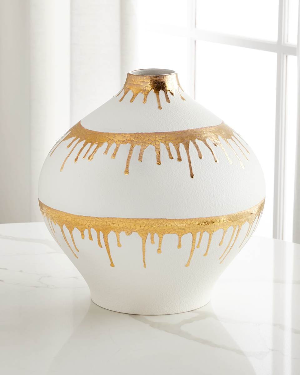 Large Nuove Vase - Gold Drips