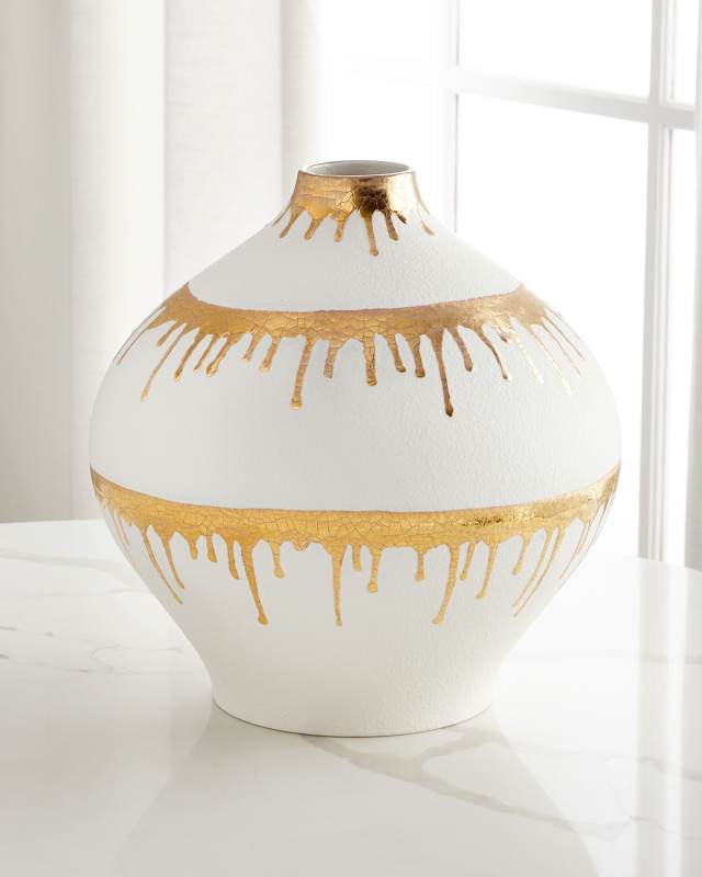 Large Nuove Vase - Gold Drips
