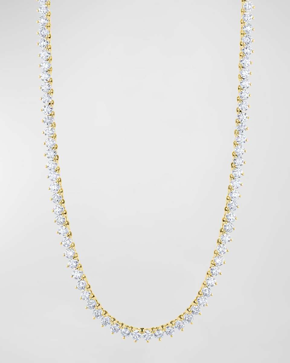 18K Gold 3-Prong Opera 16" Diamond Necklace, 19.25tcw