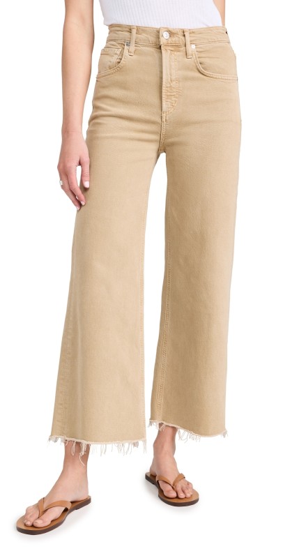 Citizens of Humanity Lyra Wide Leg Crop Jeans Porcini