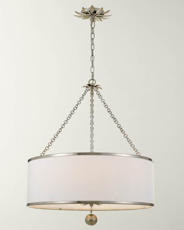 Broche 6-Light Antique Silver Chandelier