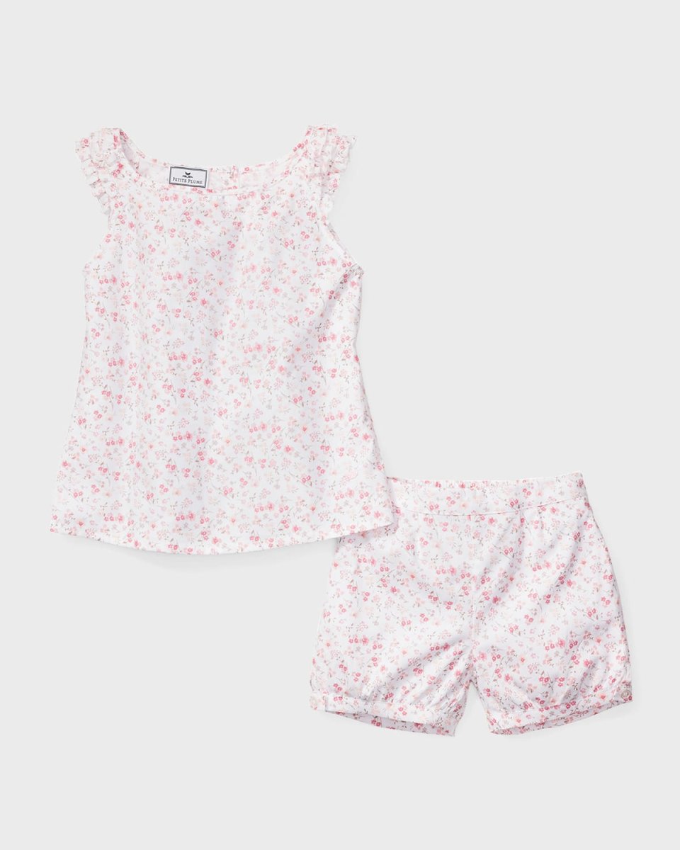 Girl's Dorset Floral-Print Short Set, Size 6M-12