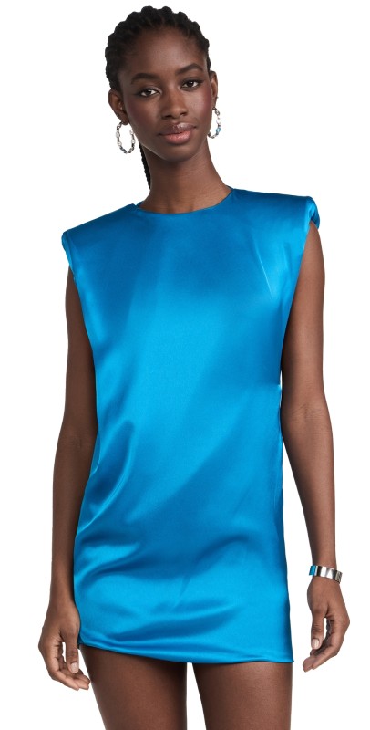 REV The Ayla Shoulder Pad Dress Blue