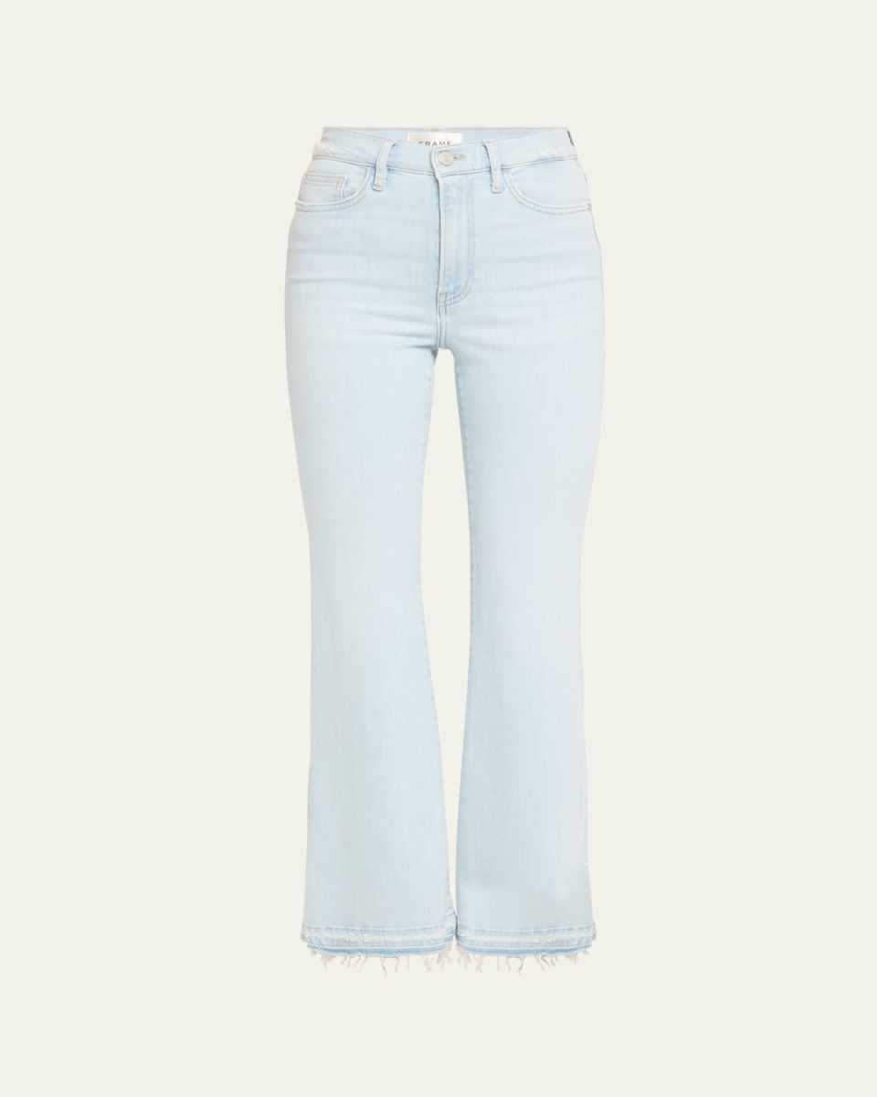 Le Easy Flare Released Fray Side Slit Jeans