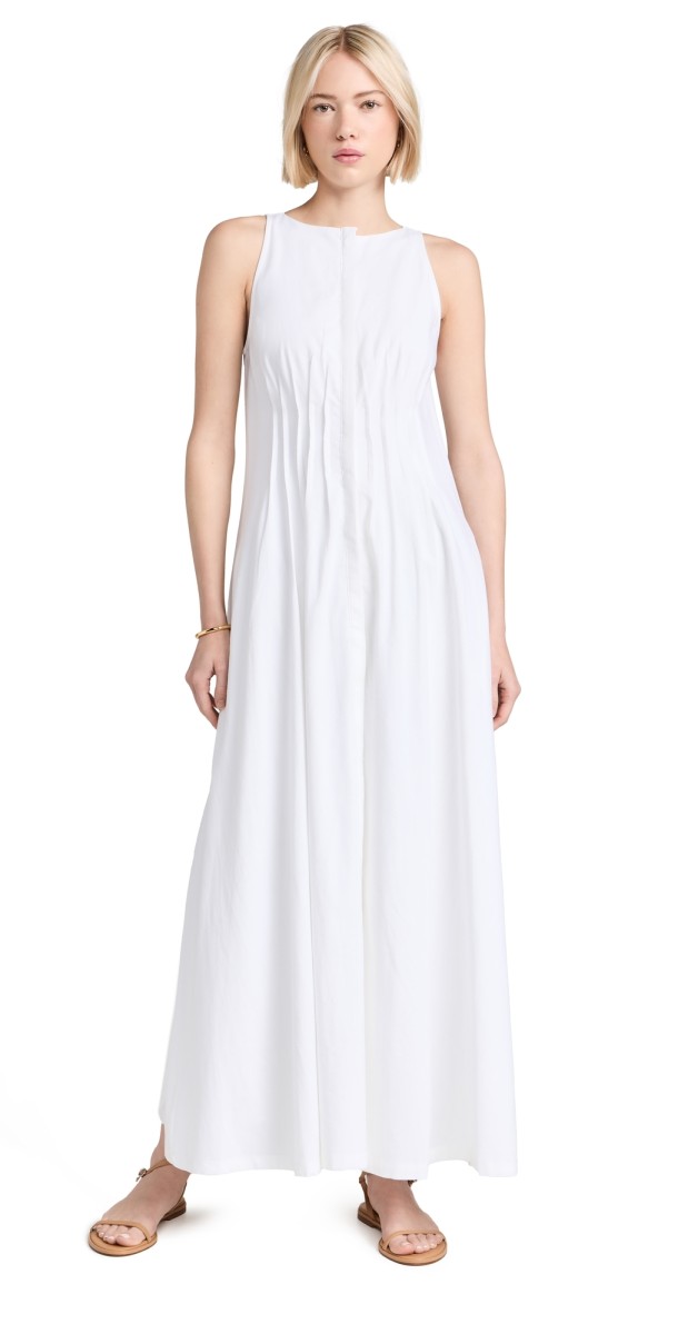 87Origins Fehintola Pleat Dress White