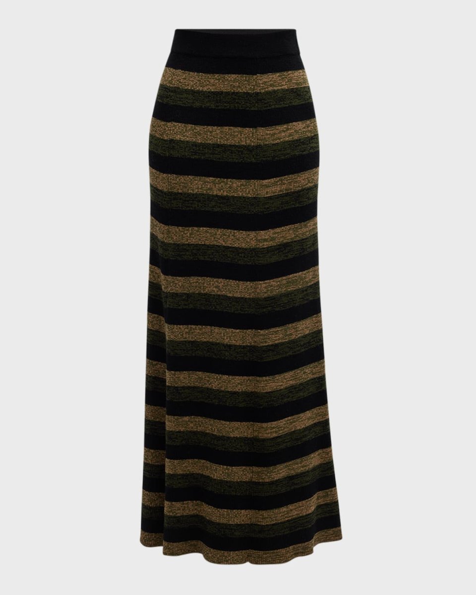 Stripe Merino Maxi Skirt