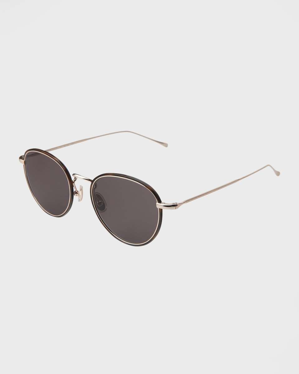 Jefferson Ace Round Metal & Acetate Sunglasses