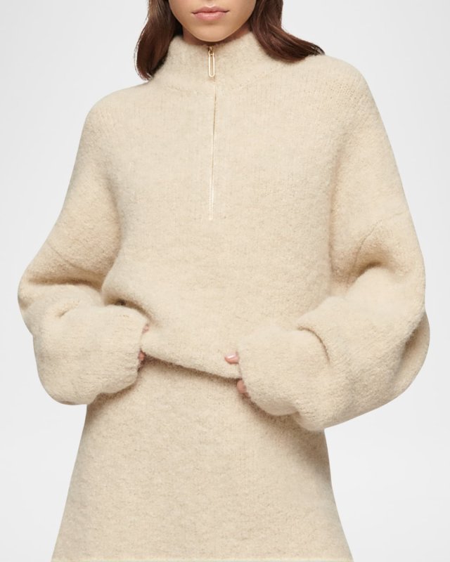 Boyd Boucle Half-Zip Sweater