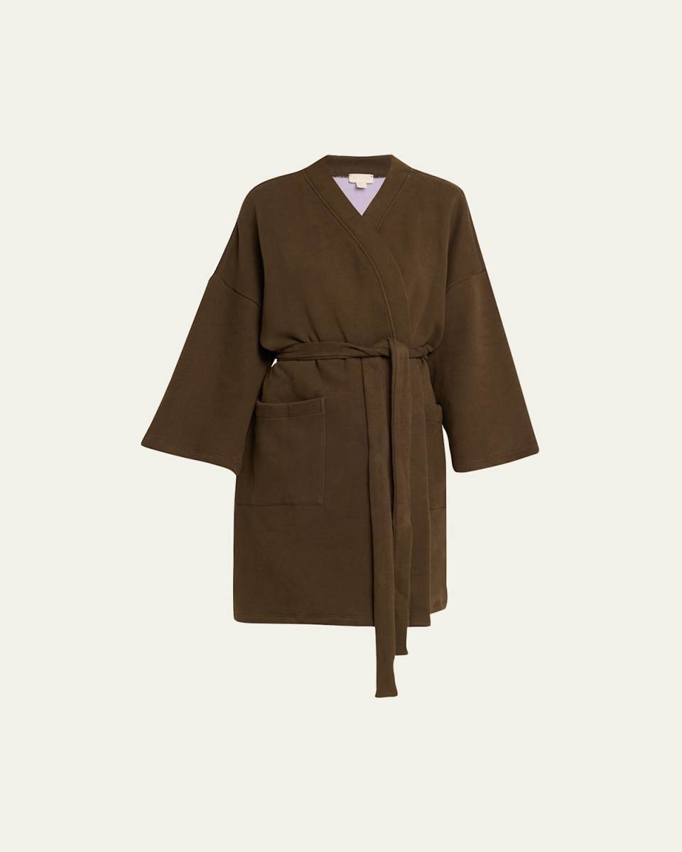 Belted Double-Face Cotton Robe