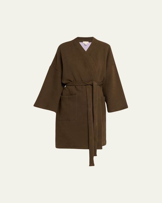 Belted Double-Face Cotton Robe