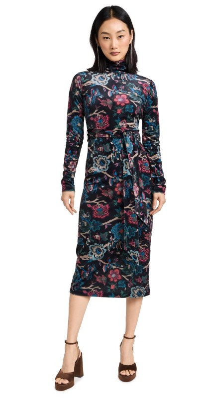 Cara Cara Piper Dress Black Baroque Floral