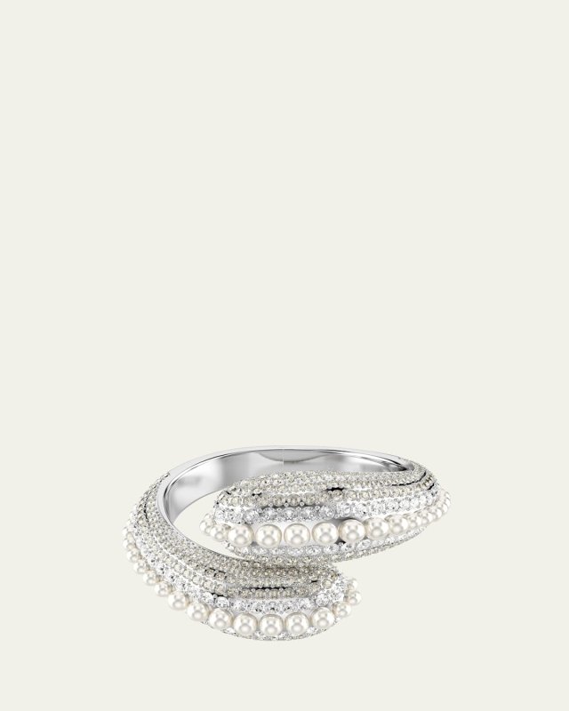 Sublima Wide Crystal Pearl Cuff